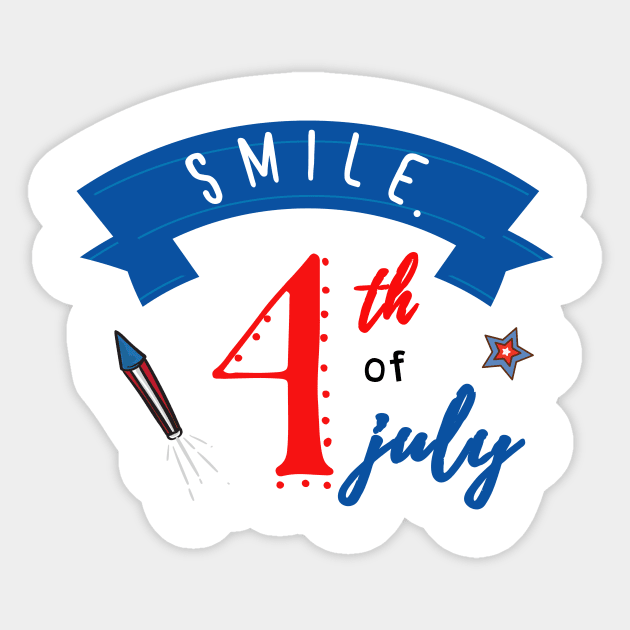 The 4th of July celebrations shirt Sticker by Pattycool